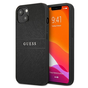 Guess Saffiano Strap | Etui do iPhone 13 - BLACK