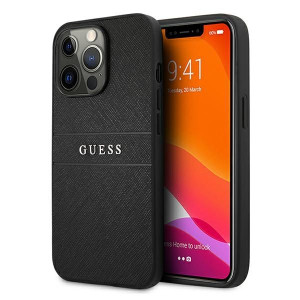 Guess Saffiano Strap | Etui do iPhone 13 Pro Max - BLACK