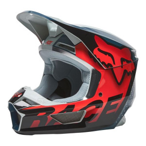 Kask cross FOX V1 TRICE GREY/ORANGE szary GRATISY