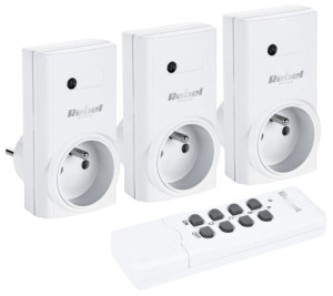 Gniazda sieciowe sterowane pilotem 1+3 Rebel