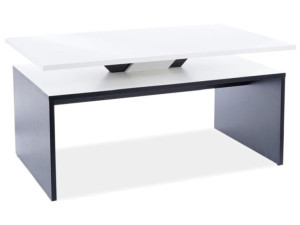 Ława LOVA 100x60x50 biały mat/ czarny mat, SIGNAL