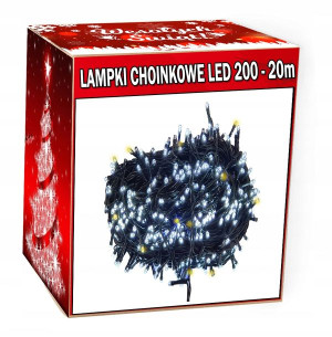 Lampki Choinkowe 200led Flash 20 Metr Zewnętrzne