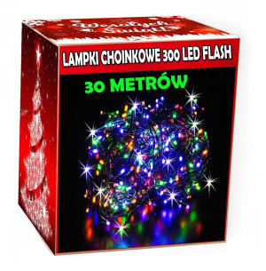 Lampki Choinkowe 300led Flash 30metrów Zewnętrzne