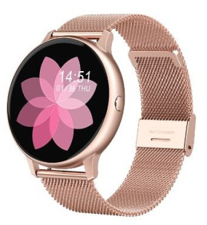 Smartwatch damski RT88 bransoleta mesh GOLD MESH