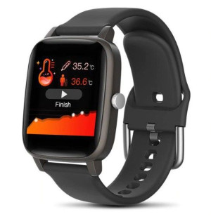 Zegarek smartwatch Roneberg RT98 pulsometr monitor temperatura CZARNY