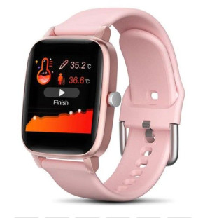 Zegarek smartwatch Roneberg RT98 pulsometr monitor temperatura RÓŻOWY