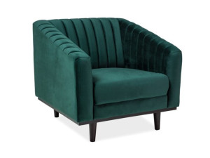 Fotel ASPREY VELVET 1 zielony/ wenge SIGNAL