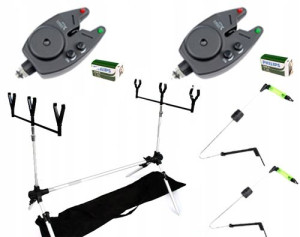 ZESTAW KARPIOWY stanowisko 2x SYGNALIZATOR rod pod