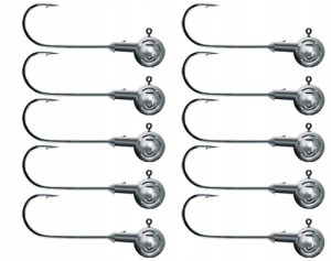10x główka jigowa JAXON BLACK NICKEL 10g hak 5/0