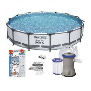 Basen ogrodowy stelażowy Bestway 56595 427x84 cm Steel Pro MAX