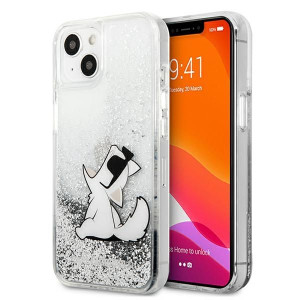 Karl Choupette Glitter Fun | Etui do iPhone 13 Mini - SILVER