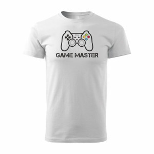 Koszulka z padem dla gracza gamer gamerska pad ps4 męska biała REGULAR