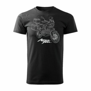 Koszulka motocyklowa z motocyklem na motor Honda Africa Twin CRF1100L męska
