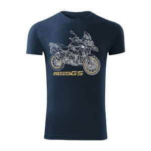 Koszulka motocyklowa z motocyklem na motor BMW GS 1250 ADVENTURE męska gran
