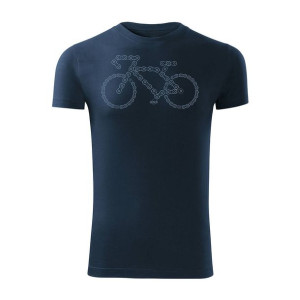 Koszulka rowerowa na rower z rowerem szosowym górskim MTB męska granatowa S
