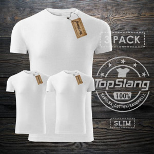Topslang koszulka męska bawełniana biała na WF 3 PACK t-shirt męski biały S