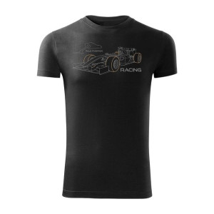 Koszulka z formułą 1 formuła 1 F1 bolidem formuły męska czarna SLIM