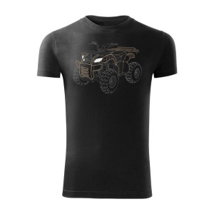 Koszulka z Quadem na Quada Quad ATV Off Road Cross na kłada męska czarna SL