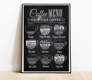 Plakat Kuchnia Kawa Menu 01 A3