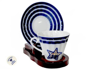 Filiżanka porcelanowa z muszlą i rozgwiazdą Imperial Porcelain