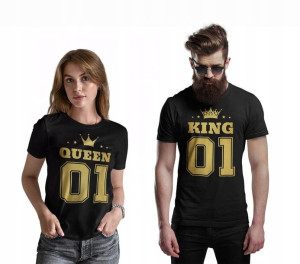 Koszulki King Queen Dla Par Na Walentynki Zestaw