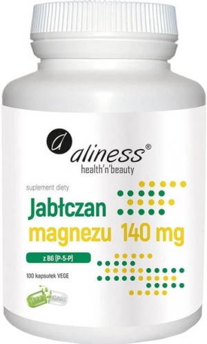 Magnez jabłczan magnezu 140 mg z B6 pirydoksalo-5-fosforan P-5-P 5 mg 100 k