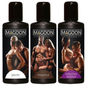 Zestaw olejków do masażu Jaśmin, Musk, Indian Love 3x50ml Magoon