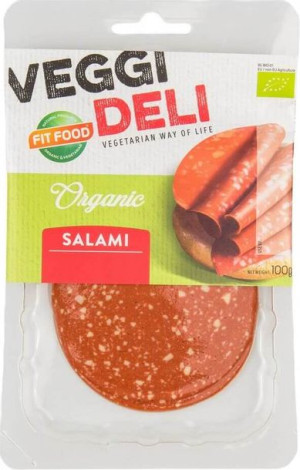Wegetariańska alternatywa BIO salami w plastrach 100 g Veggi Deli