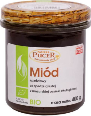 Miód spadziowy ze spadzi iglastej BIO 400 g Pucer