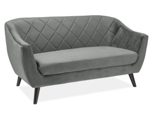 Sofa MOLLY VELVET 2 szara SIGNAL