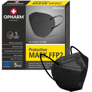 Opharm Maska Ochronna Ffp2 Antywirusowa Czarna Pl