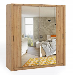 Szafa przesuwna LUSTRO 200 dąb artisan DENIRO NB6L