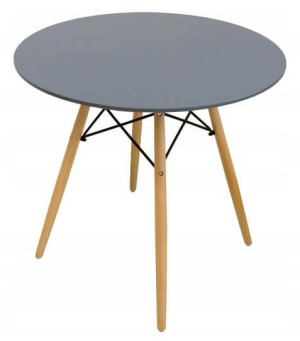 Stół Okrągły Skandynawski Szary 70cm Oslo
