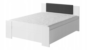 CZARNE łóżko 205x165 DENIRO ze stelażem NB2