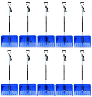 10x Łopata do śniegu Zgarniacz IL3TBE ERGONOMICZNA z metalowym trzonem