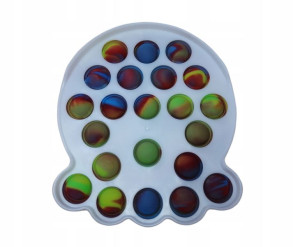 Push Bubble Pop It biały antystres ośmiornica