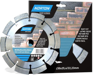 NORTON TARCZA DIAMENTOWA 230mm beton cegła klinkie