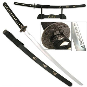 Miecz Katana Wykonany Ze Stali Z Pochwą I Stojakiem Sw-319