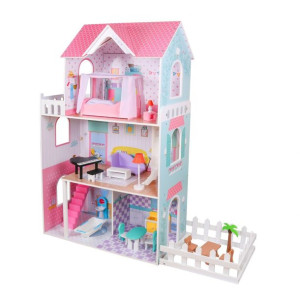 Drewniany domek dla lalek z ogrodem XXL 120cm