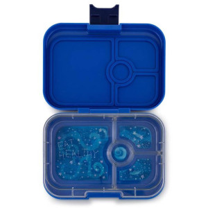 Średni prostokątny lunchbox Yumbox Panino - neptune blue / space tray