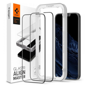 2x Szkło Hartowane Spigen Alm Glass Fc do iPhone 13 Pro Max Black
