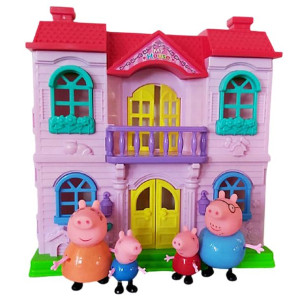 ŚWINKA PEPPA Duży Domek Rodzinny + Figurki