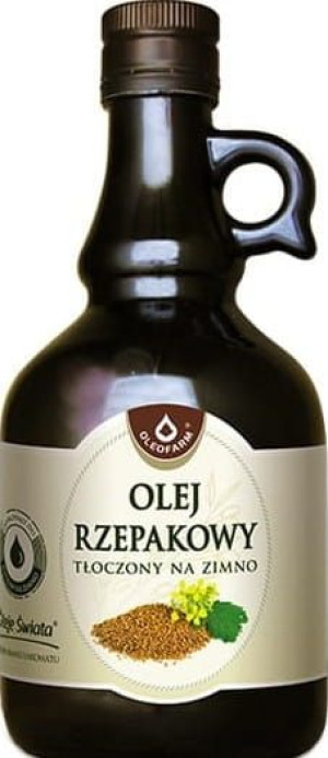 Olej rzepakowy tłoczony na zimno Oleje świata 500ml Oleofarm