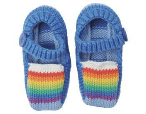 Tęczowe Buciki Niebieskie Rainbow Booties Blue