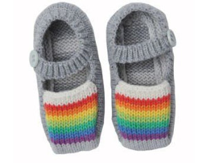 Tęczowe Buciki Szare Rainbow Booties Grey