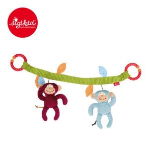 SIGIKID Miękki łańcuch do wózka Małpki - grzechotki