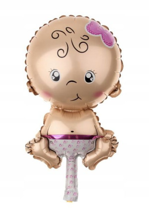 BALON foliowy Welcome BABY dziewczynka baby shower