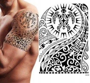 Tatuaż tymczasowy Dwayne Johnson Wojtek WS tribal