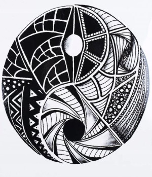 Tatuaż tymczasowy Tai Chi yin yang metafizyka hero
