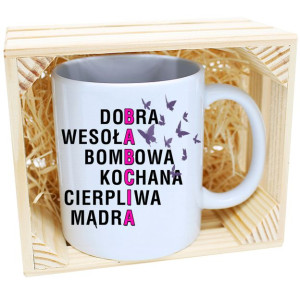 Prezent Kubek Z Nadrukiem Dla Babci W Skrzynce